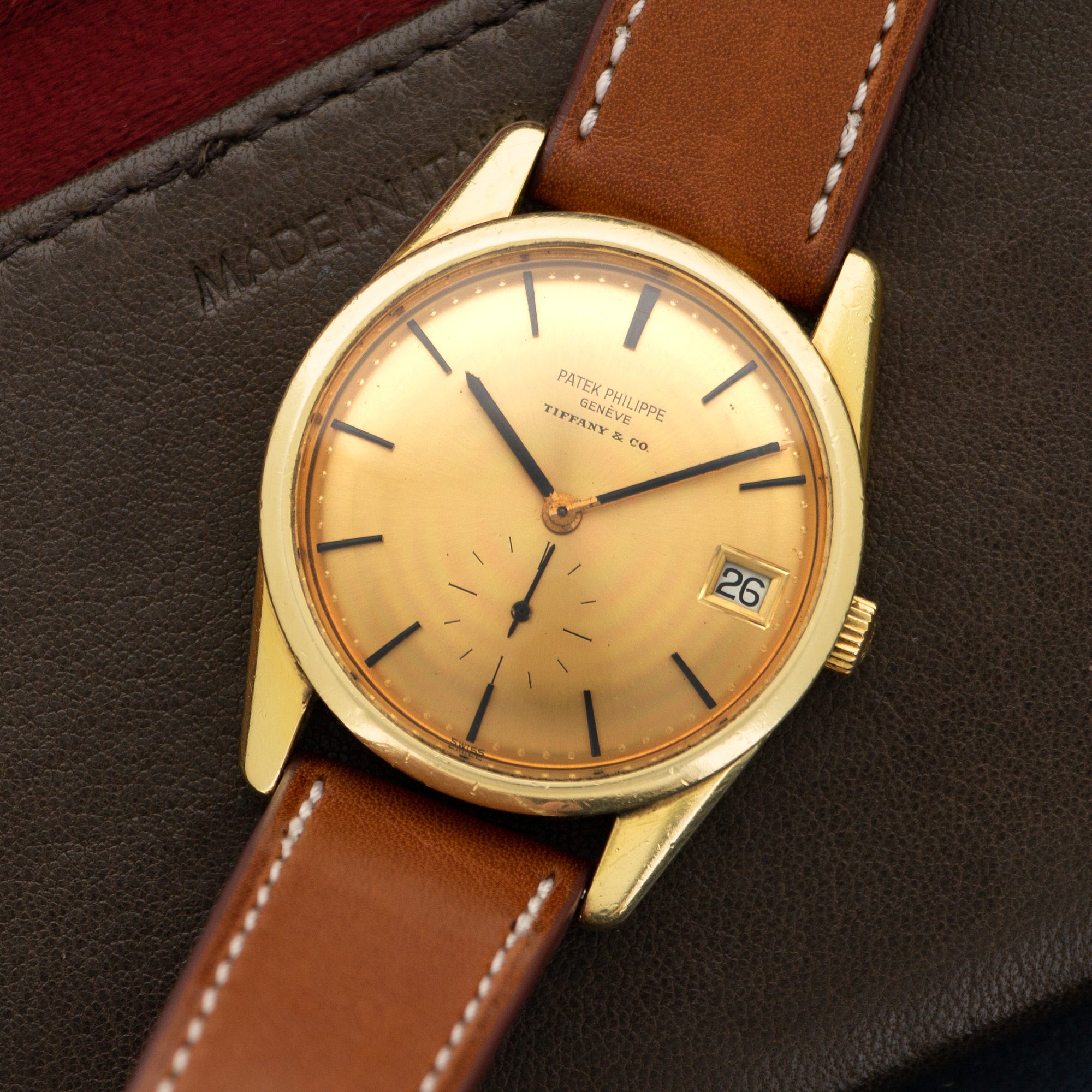 Patek Philippe Yellow Gold Automatic Watch Ref. 3558 Retailed by Tiffany &amp; Co.