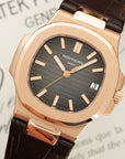 Patek Philippe - Patek Philippe Rose Gold Nautilus Watch Ref. 5711 - The Keystone Watches