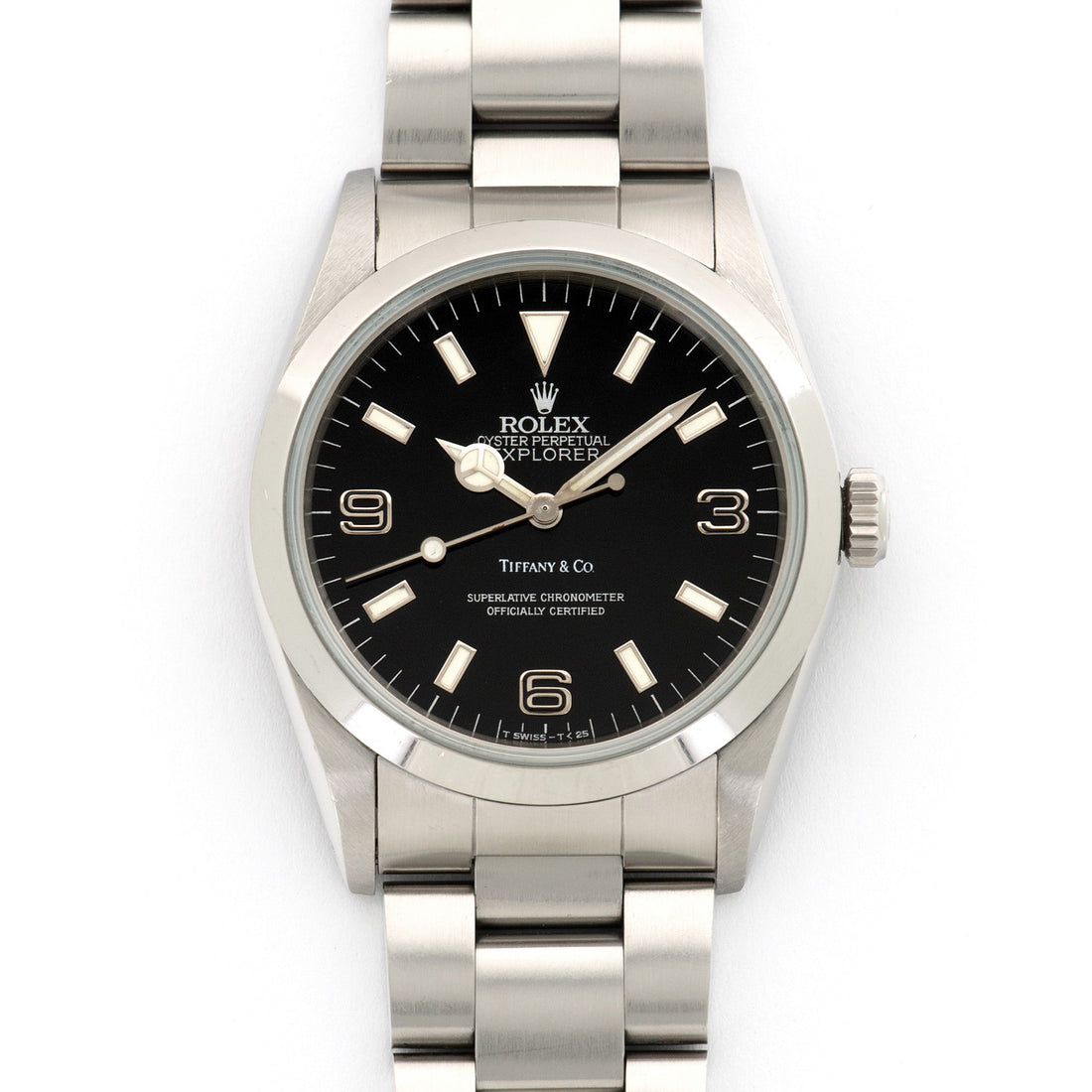 Rolex Explorer Black Out Watch, Ref. 14270 Retailed by Tiffany & Co.