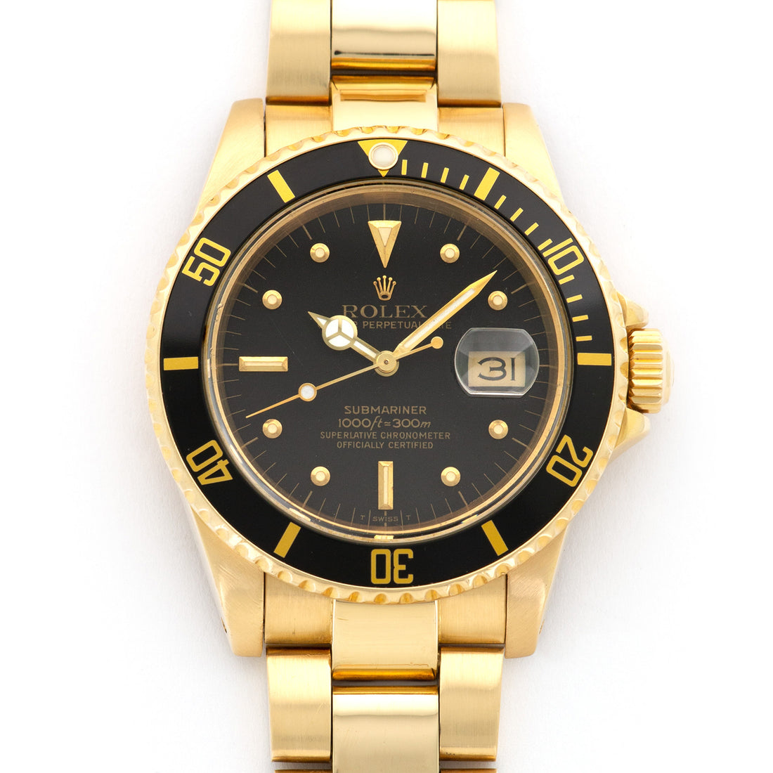 Rolex Yellow Gold Submariner Watch Ref. 16808