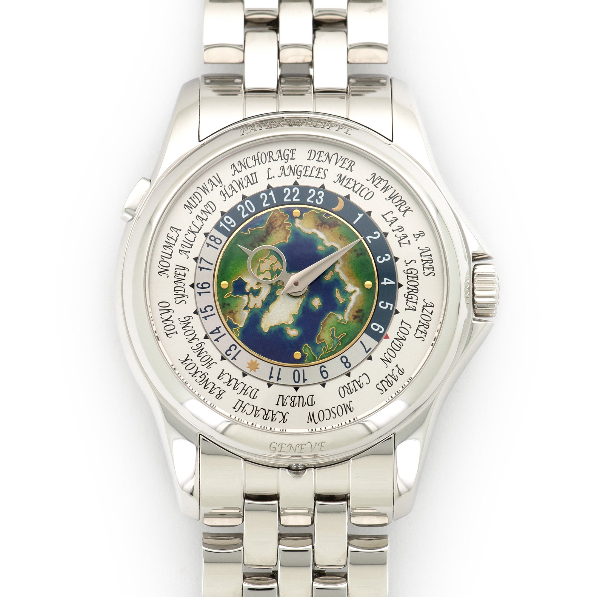 Patek Philippe - Patek Philippe Platinum World Time Cloisonne Watch Ref. 5131 - The Keystone Watches