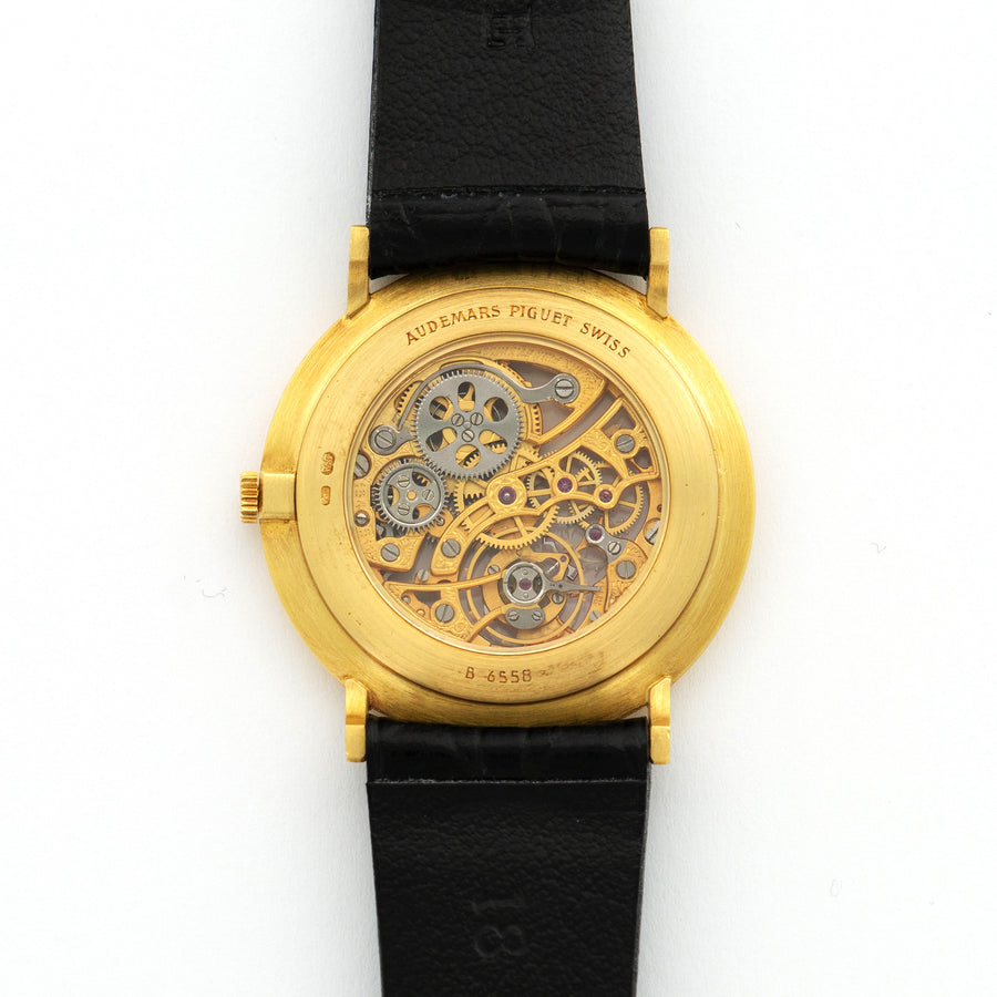 Audemars Piguet Yellow Gold Skeletonized Diamond Watch