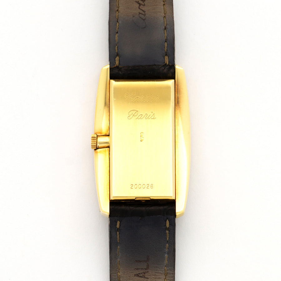 Cartier Yellow Gold Tank Diamond Watch