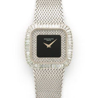 Patek Philippe Whtie Gold Baguette Diamond Watch Ref. 3625