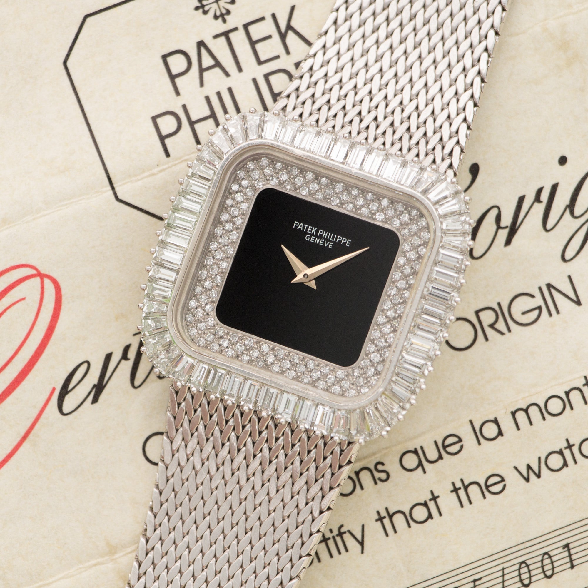 Patek Philippe - Patek Philippe Whtie Gold Baguette Diamond Watch Ref. 3625 - The Keystone Watches