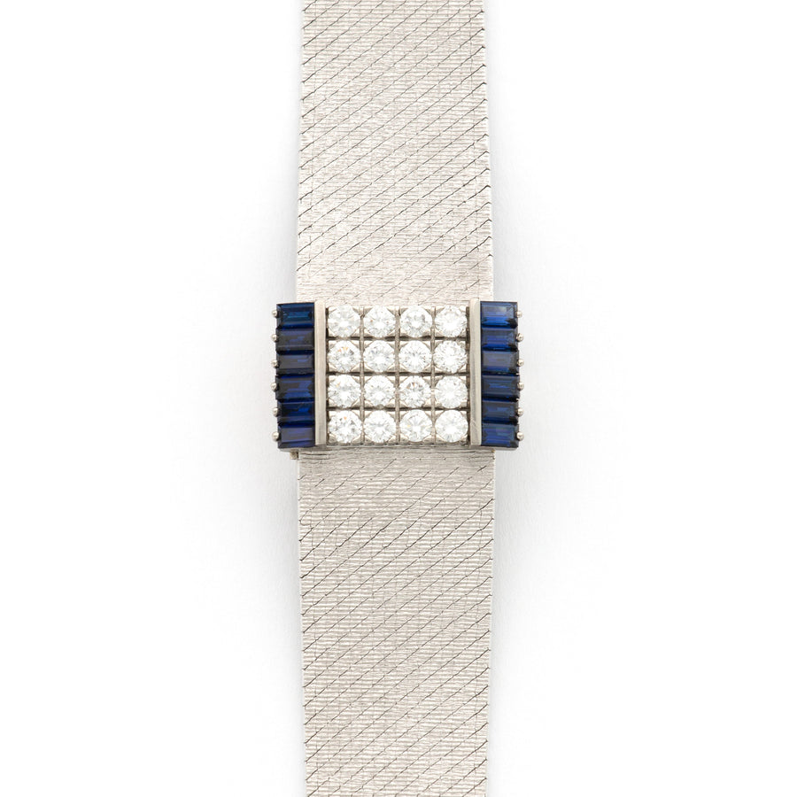 Patek Philippe White Gold Diamond & Sapphire Watch Ref. 3319