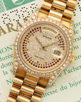 Rolex - Rolex Yellow Gold Day-Date Pave Diamond & Ruby Watch Ref. 18388 - The Keystone Watches