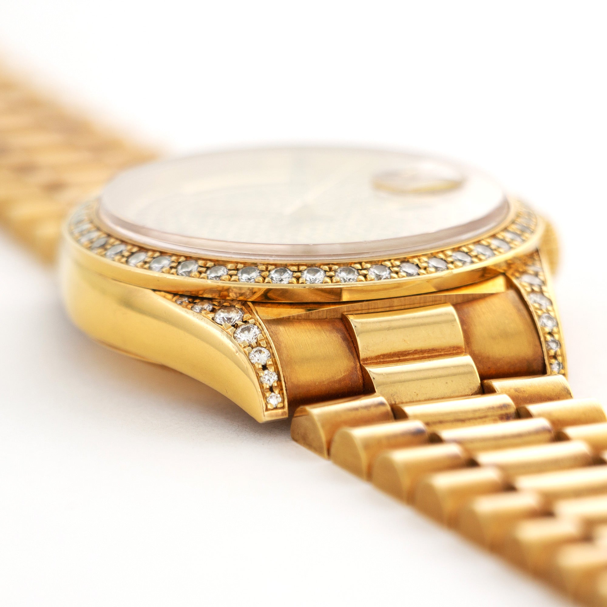 Rolex - Rolex Yellow Gold Day-Date Pave Diamond & Ruby Watch Ref. 18388 - The Keystone Watches