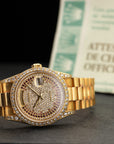 Rolex - Rolex Yellow Gold Day-Date Pave Diamond & Ruby Watch Ref. 18388 - The Keystone Watches