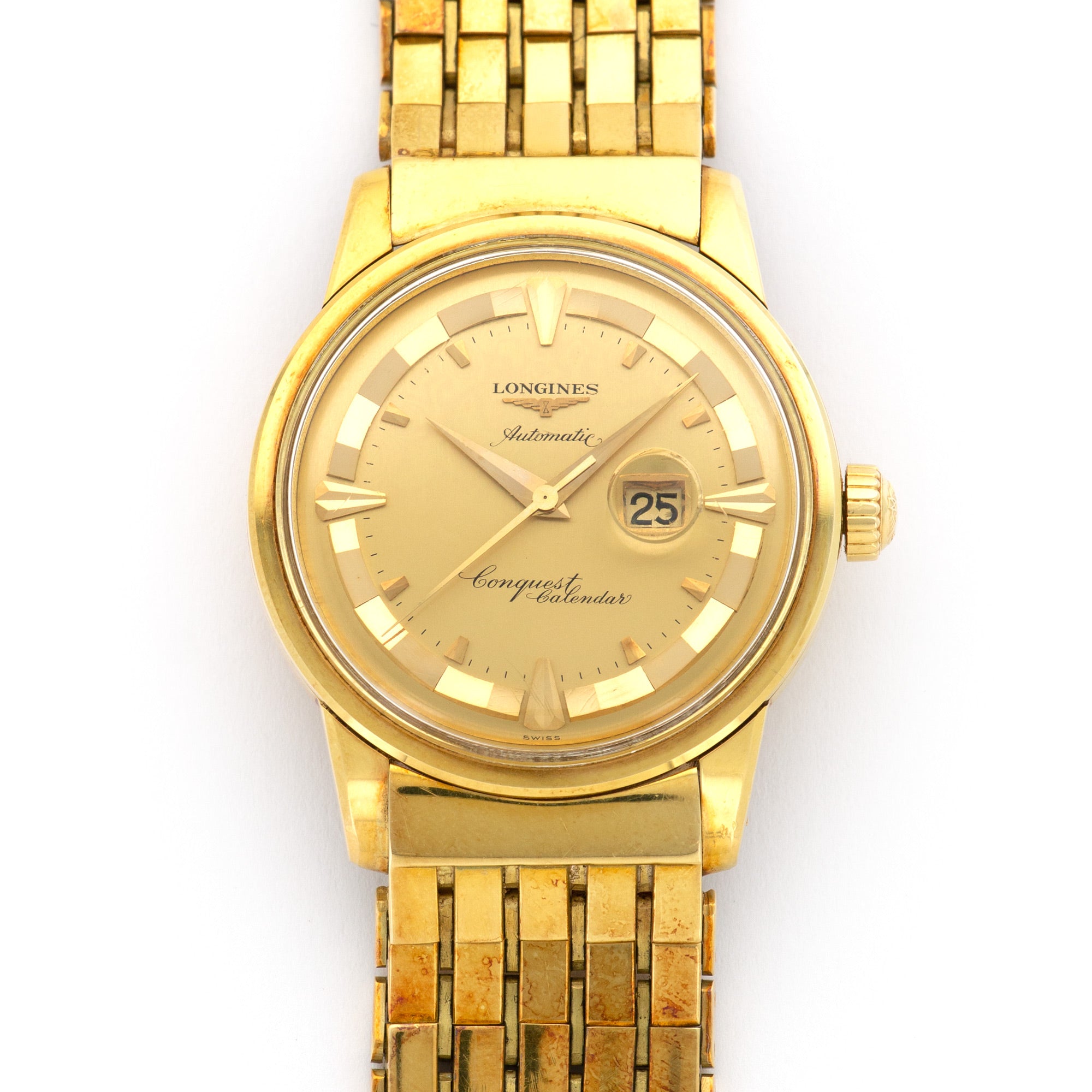 Longines - Longines Yellow Gold Conquest Calendar Watch Ref. 9005 with Original Papers from Cuba - The Keystone Watches