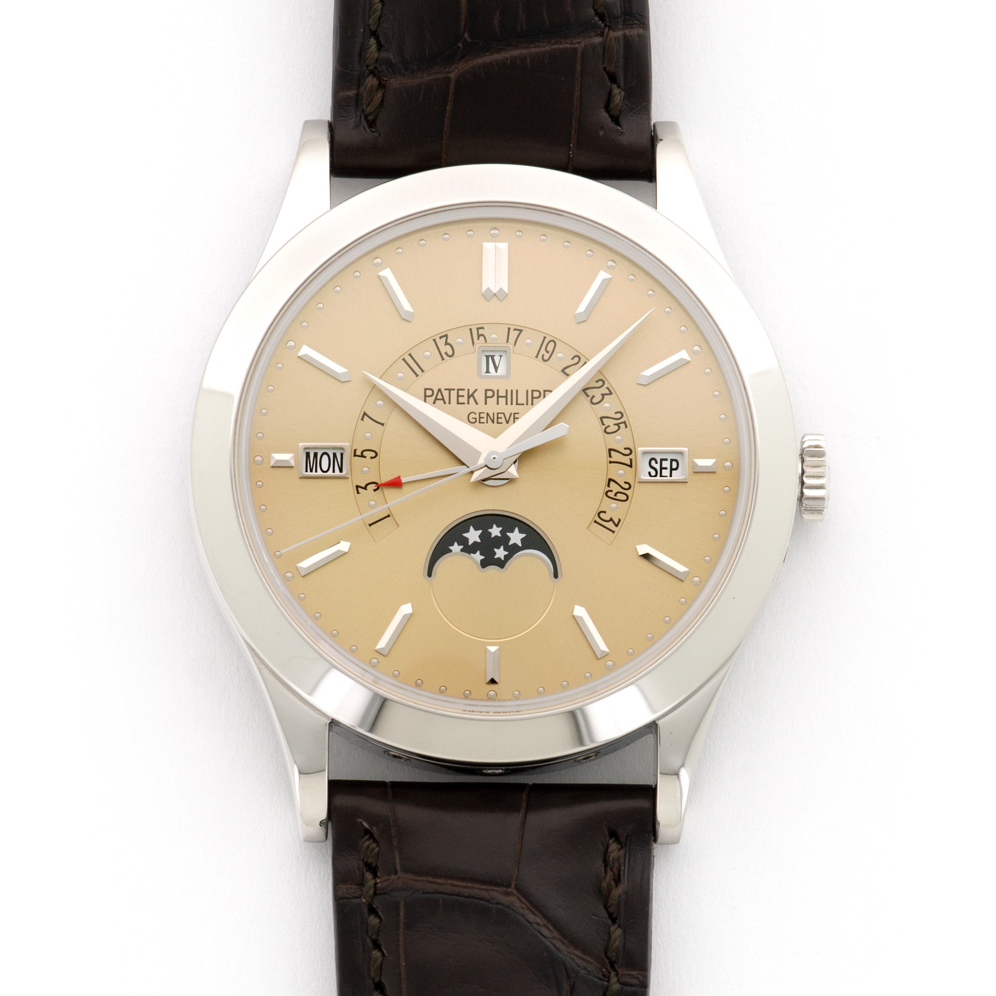 Patek Philippe - Patek Philippe Platinum Perpetual Calendar Retrograde Watch Ref. 5496 - The Keystone Watches