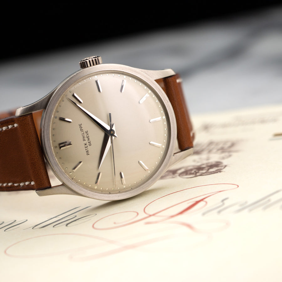 Patek Philippe White Gold Watch Ref. 570 with Archive Papers
