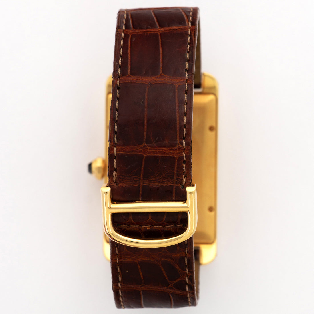Cartier Yellow Gold Tank Americaine Automatic Strap Watch