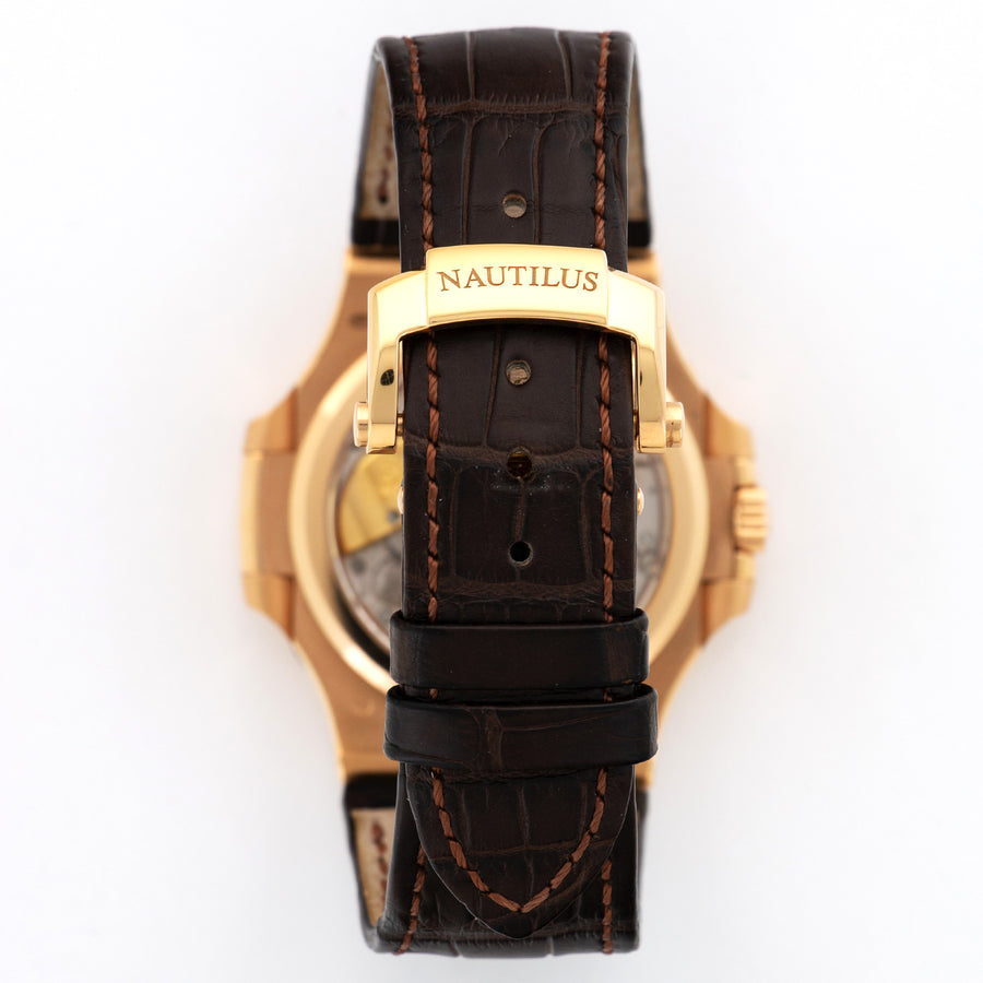 Patek Philippe Rose Gold Nautilus Moonphase Watch Ref. 5712