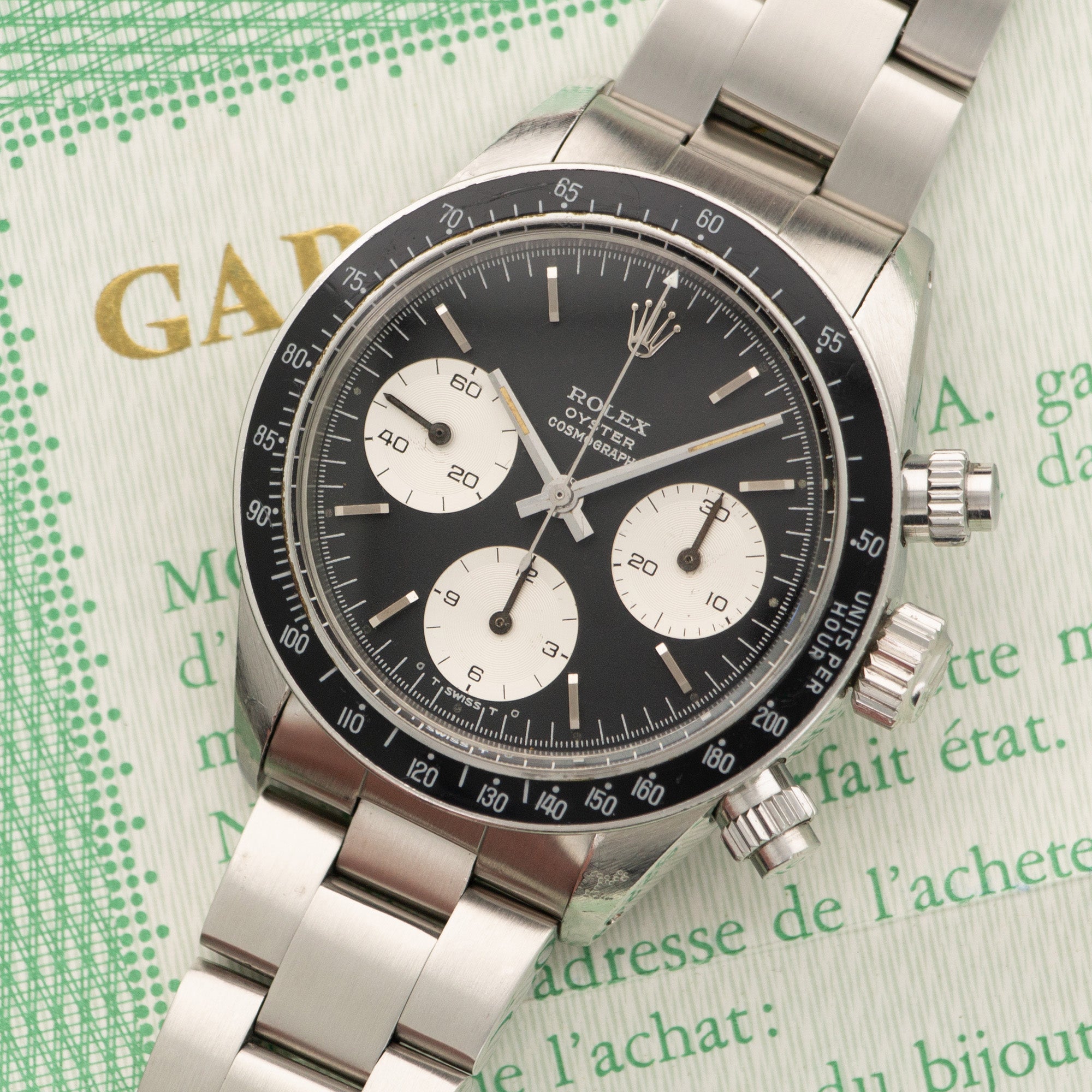 Rolex - Rolex Cosmograph Daytona Watch Ref. 6263 with Military History, Sigma Dial and Original Warranty and Hangtag - The Keystone Watches