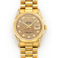 Rolex Yellow Gold Day-Date Fossil Dial Watch Ref. 18238, Nicknamed the Jurassic Park