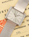 Patek Philippe - Patek Philippe White Gold Baguette Diamond Watch with Original Warranty Paper - The Keystone Watches