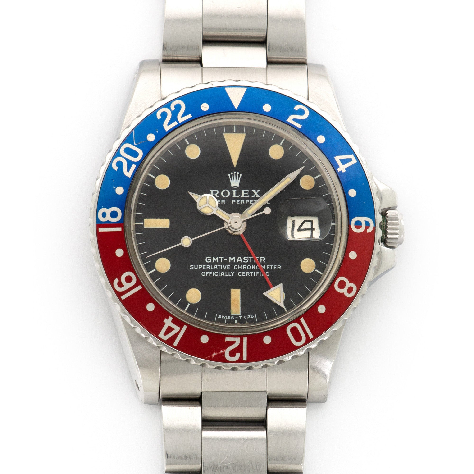 Rolex Steel Pepsi GMT Master Watch Ref. 1675 Circa 1976