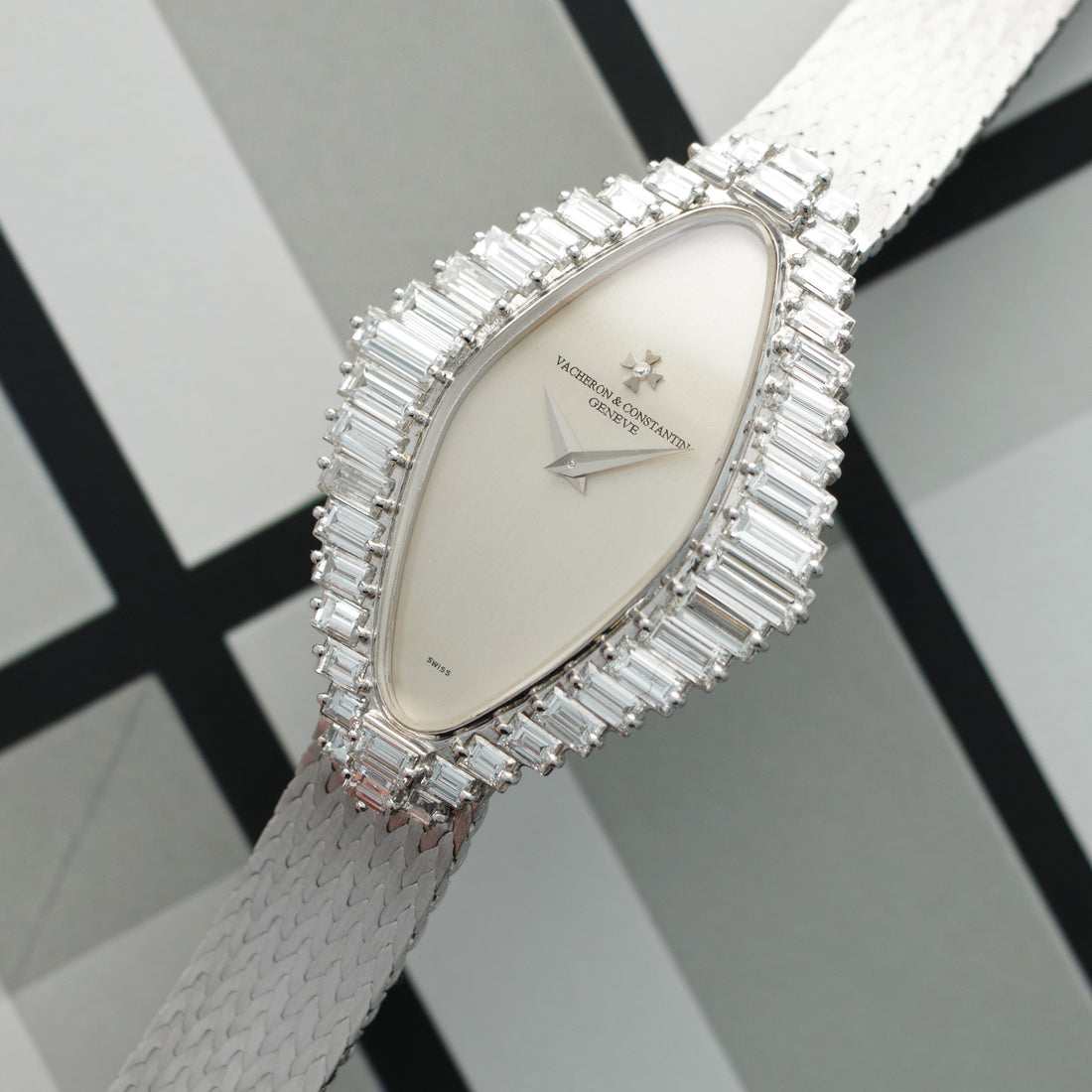 Vacheron Constantin White Gold Baguette Diamond Watch