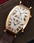 Cartier Rose Gold Tonneau Dual Time Zone Watch