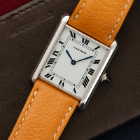 Cartier White Gold Tank XL Automatique Watch