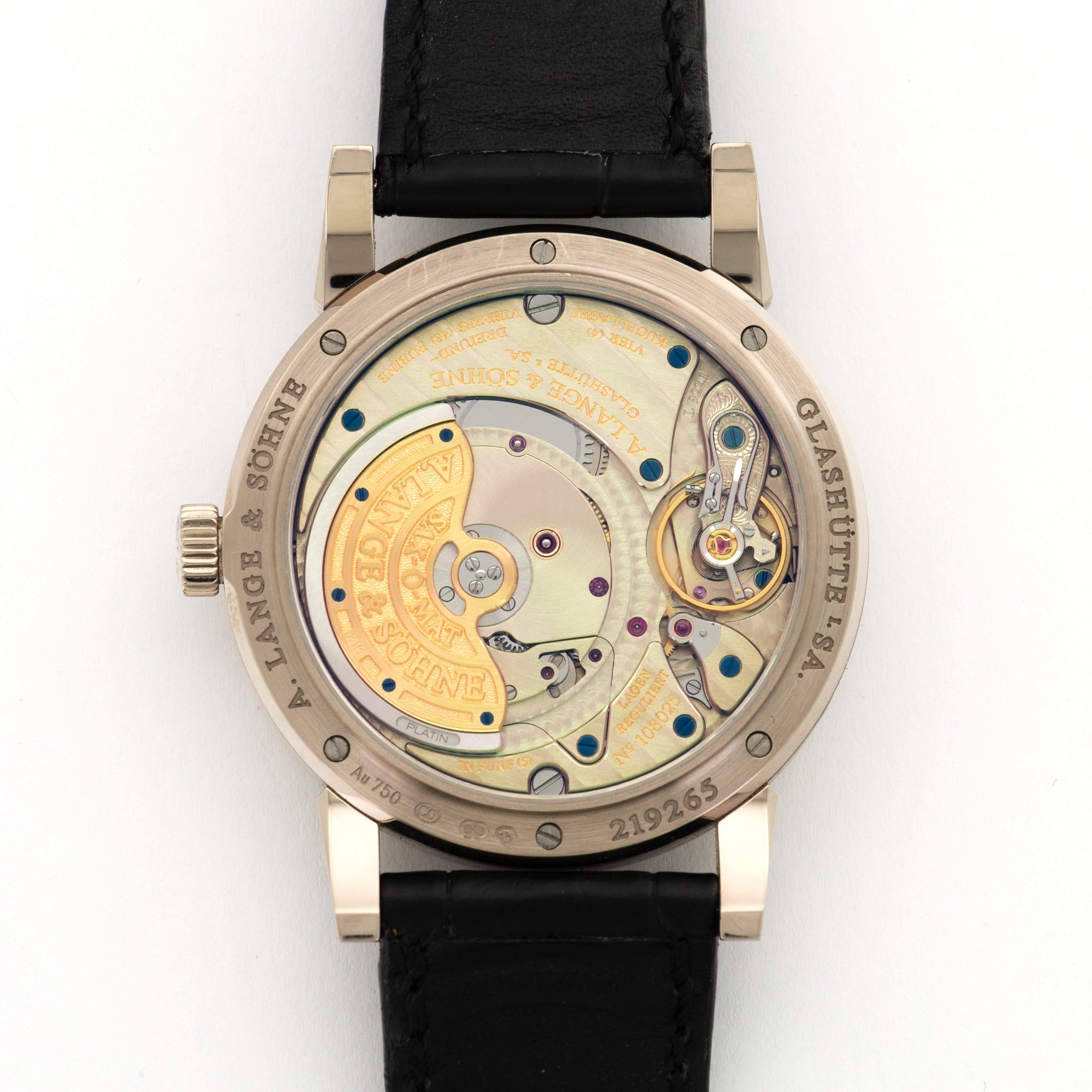 A. Lange &amp; Sohne White Gold Langematik Perpetual Watch Ref. 310.026