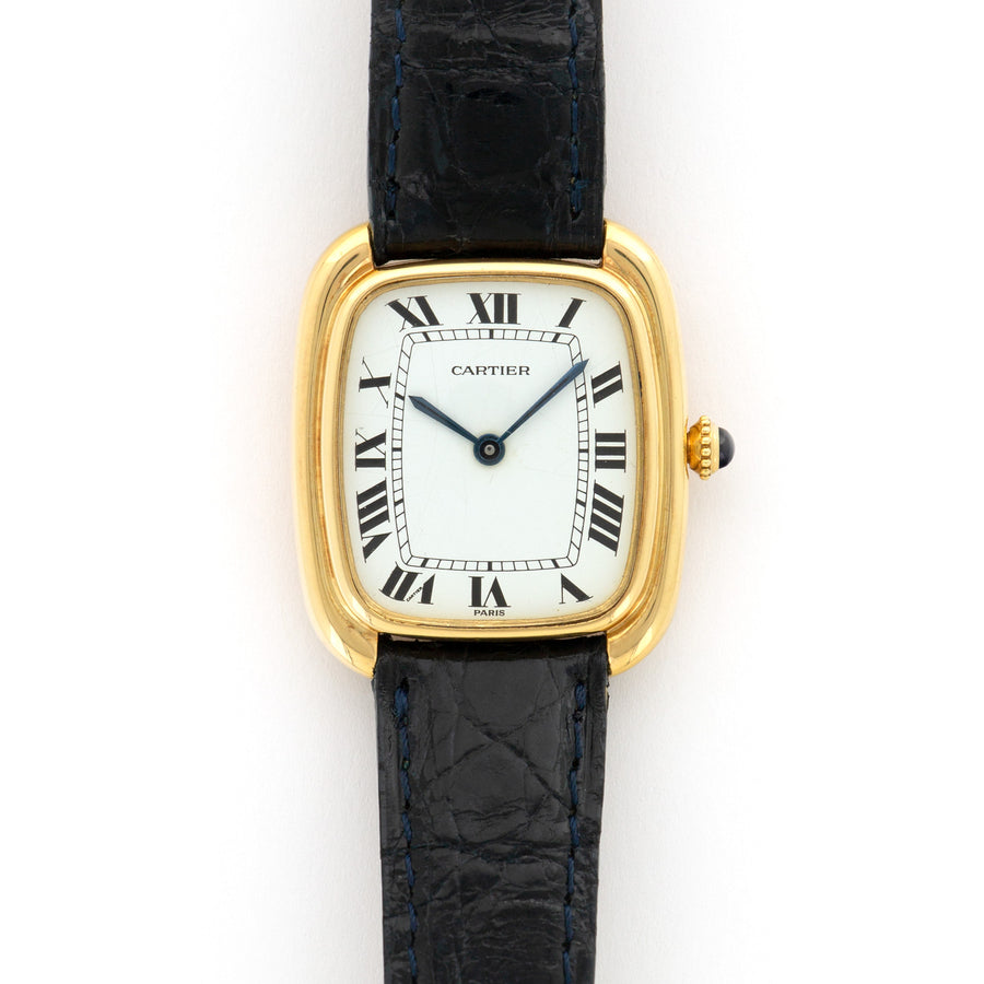 Cartier Yellow Gold Tank Gondole Strap Watch