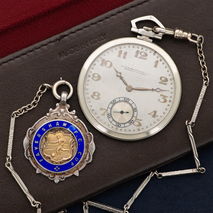 Audemars Piguet White Gold Pocket Watch, with British Soccer Provenance
