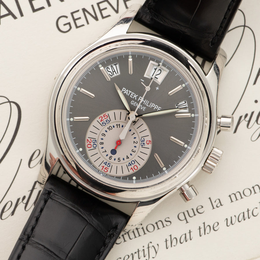 Patek Philippe Platinum Annual Calendar Chronograph Watch Ref. 5960