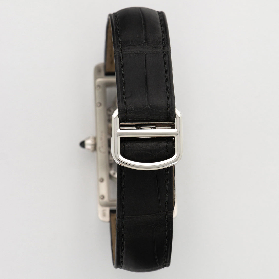 Cartier Platinum Tank Cintree Skeletonized Watch