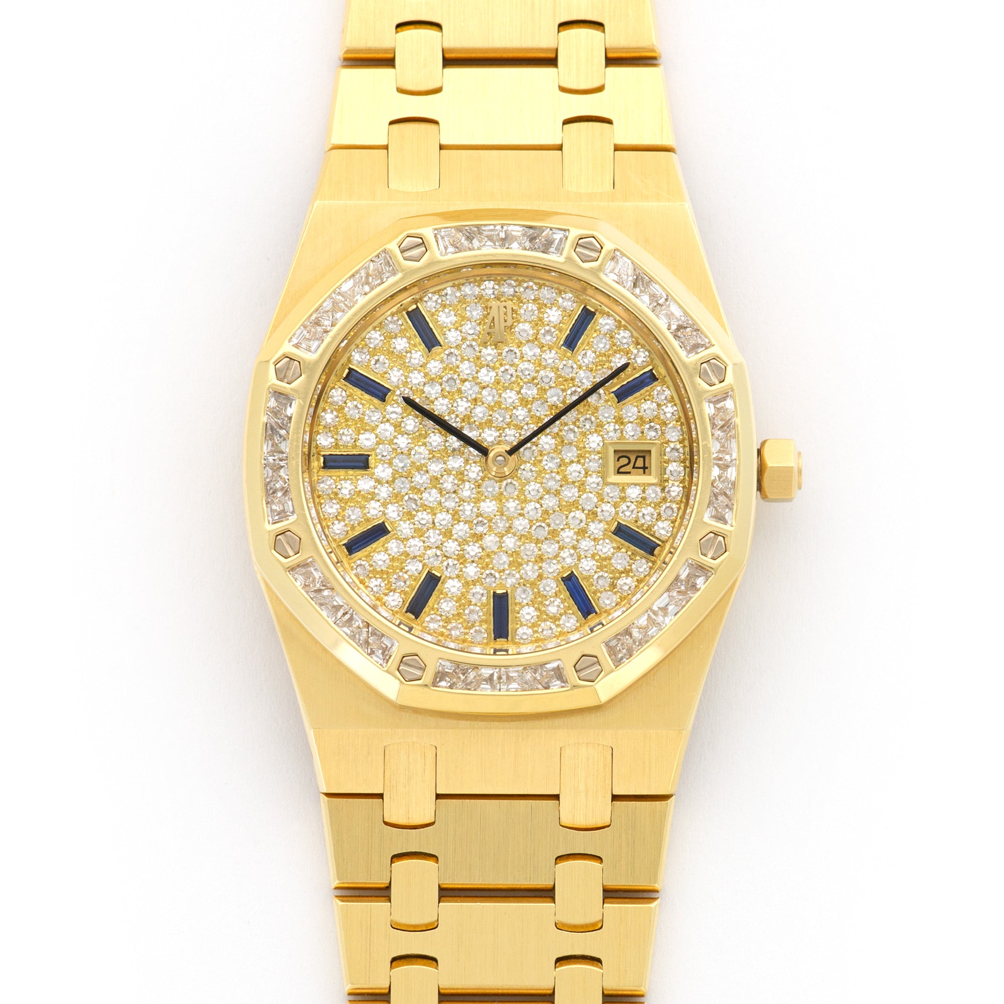 Audemars Piguet - Audemars Piguet Yellow Gold Royal Oak Triangle-Cut Diamond Watch - The Keystone Watches