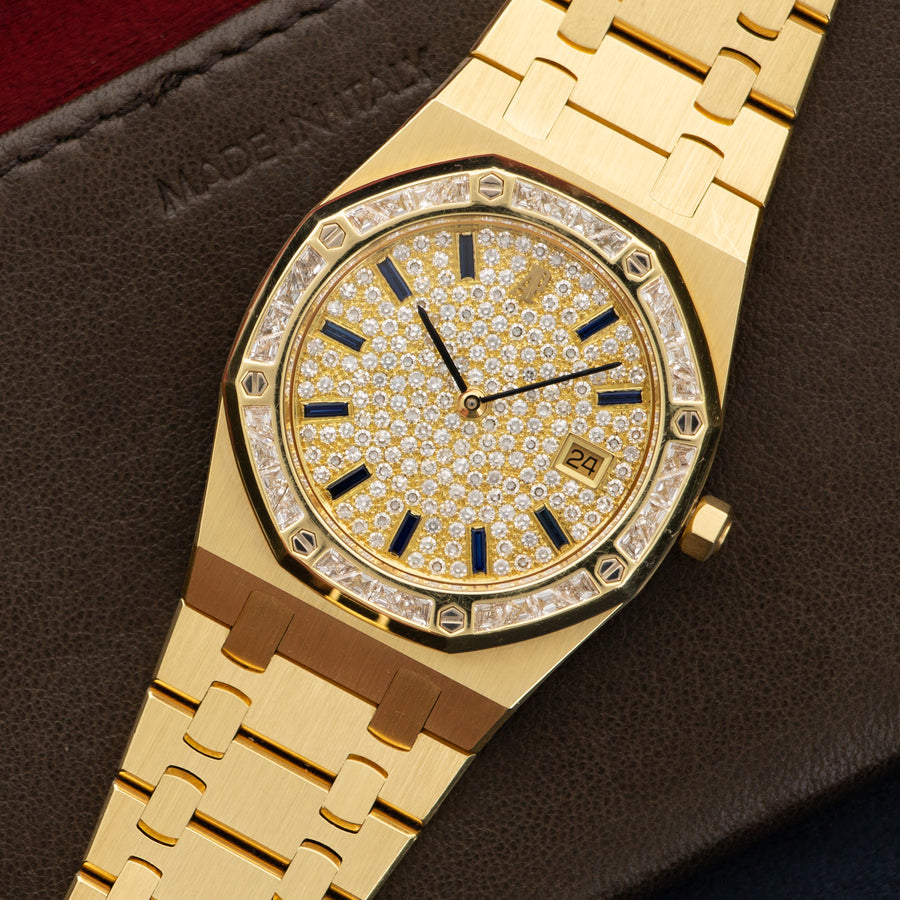 Audemars Piguet Yellow Gold Royal Oak Triangle-Cut Diamond Watch