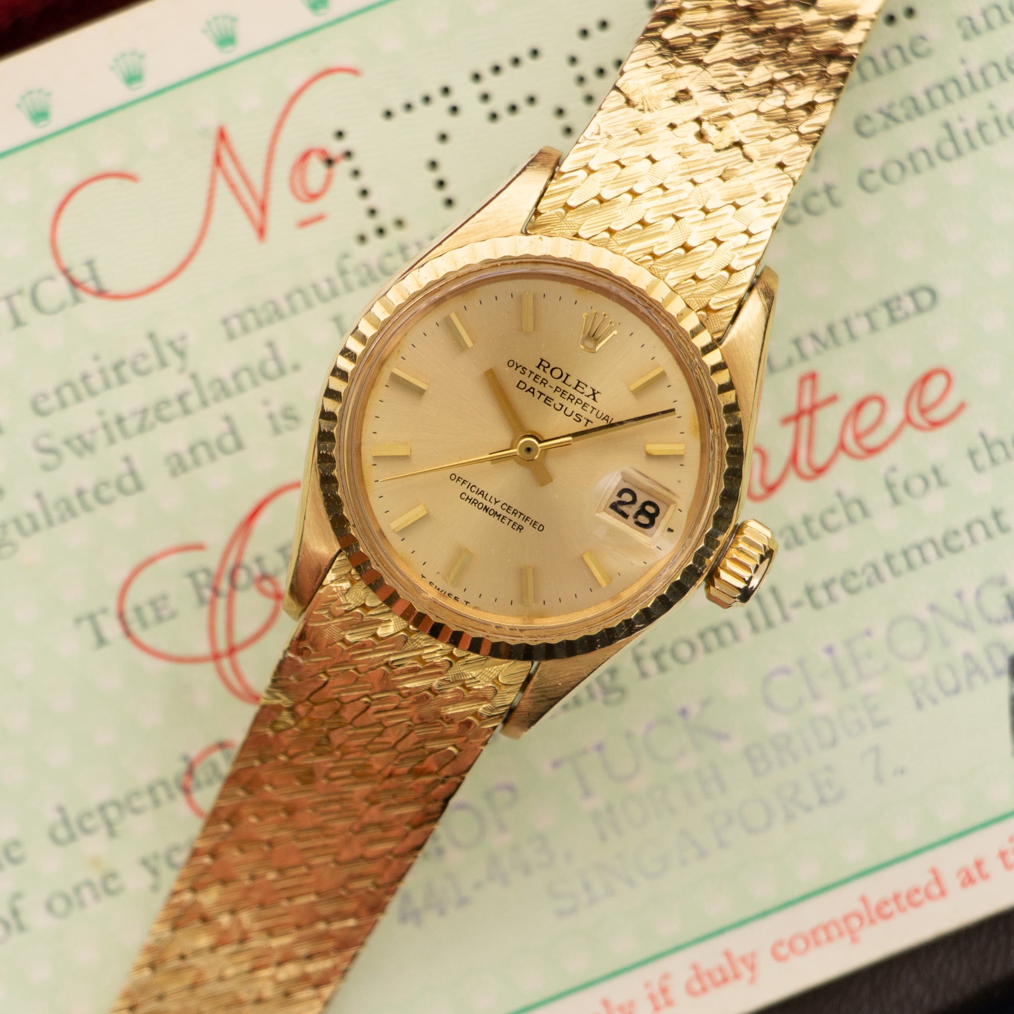 Rolex - Rolex Yellow Gold Datejust Watch Ref. 6517 with Original Warranty Papers - The Keystone Watches