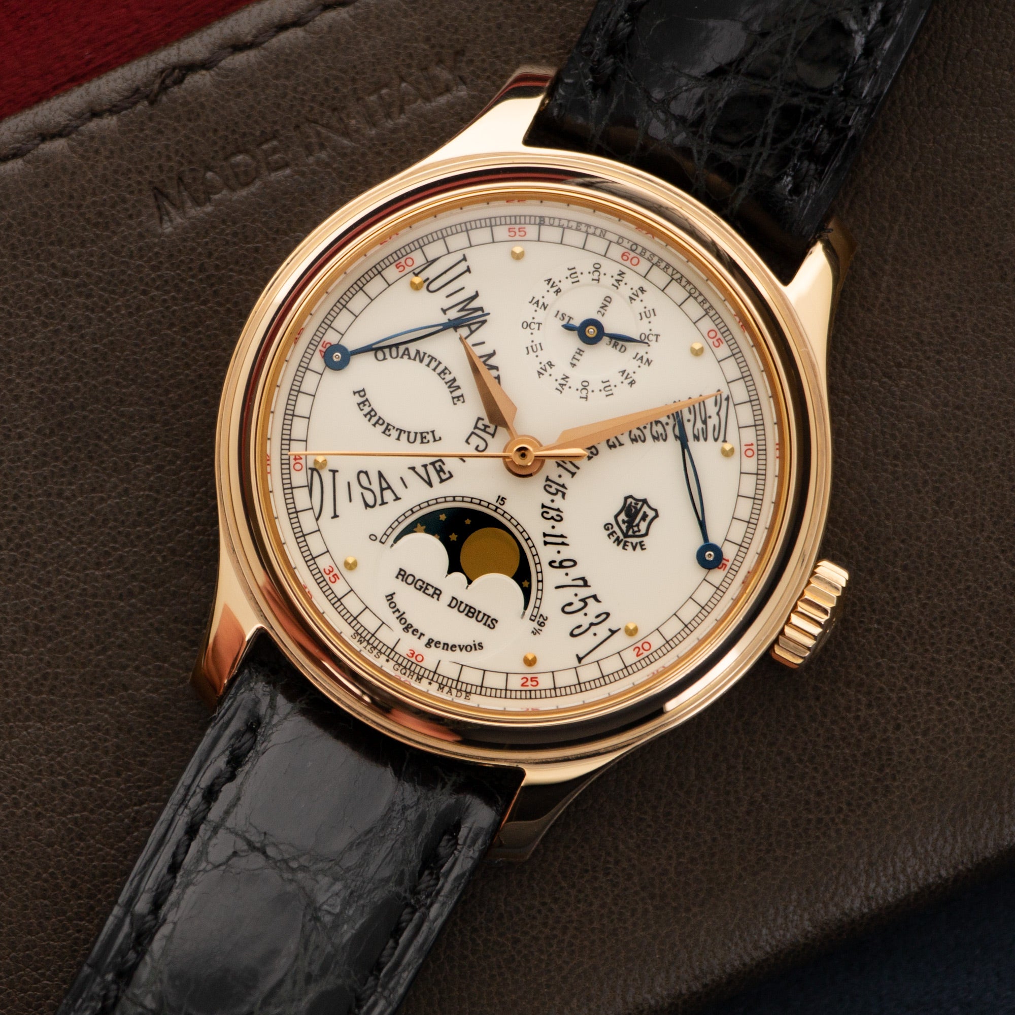 Roger Dubuis - Roger Dubuis Rose Gold Hommage Perpetual Retrograde Watch - The Keystone Watches