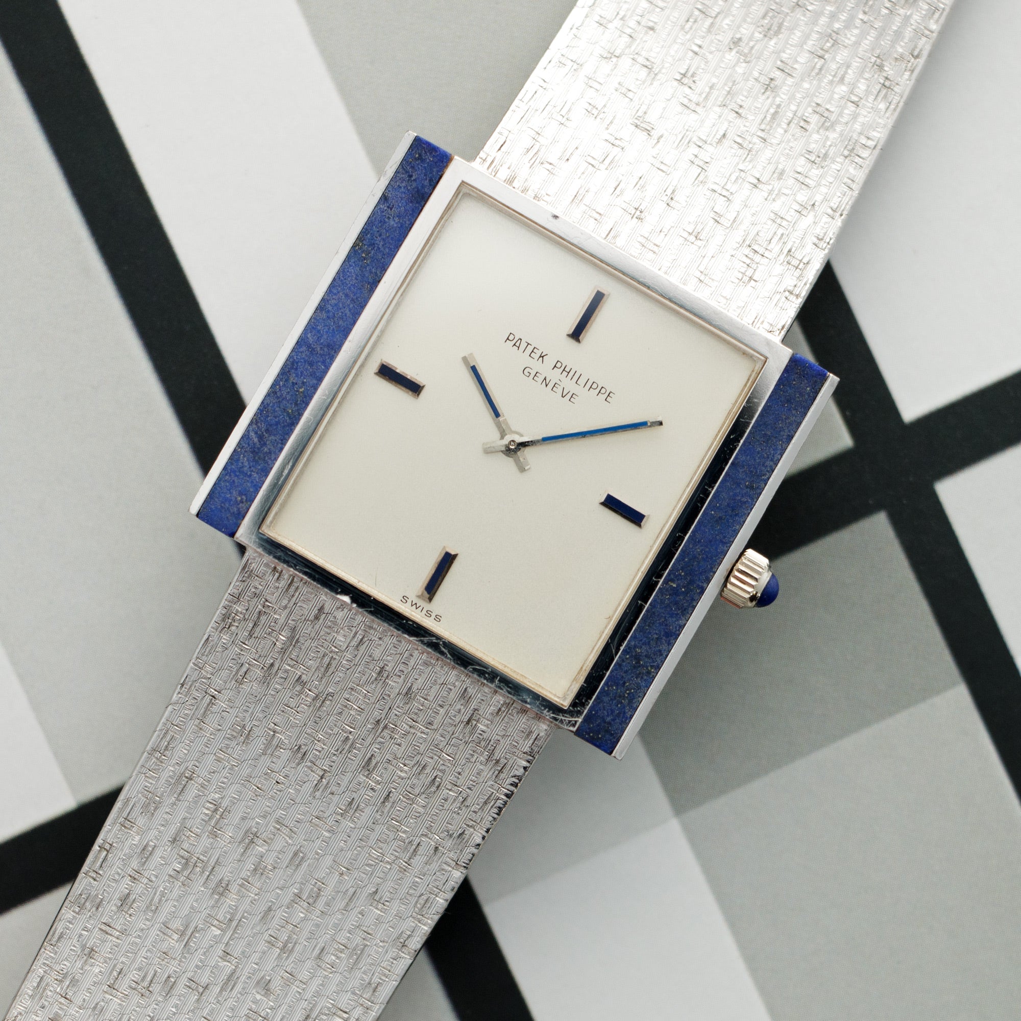 Patek Philippe - Patek Philippe White Gold Lapis Square Watch Ref. 3578 - The Keystone Watches