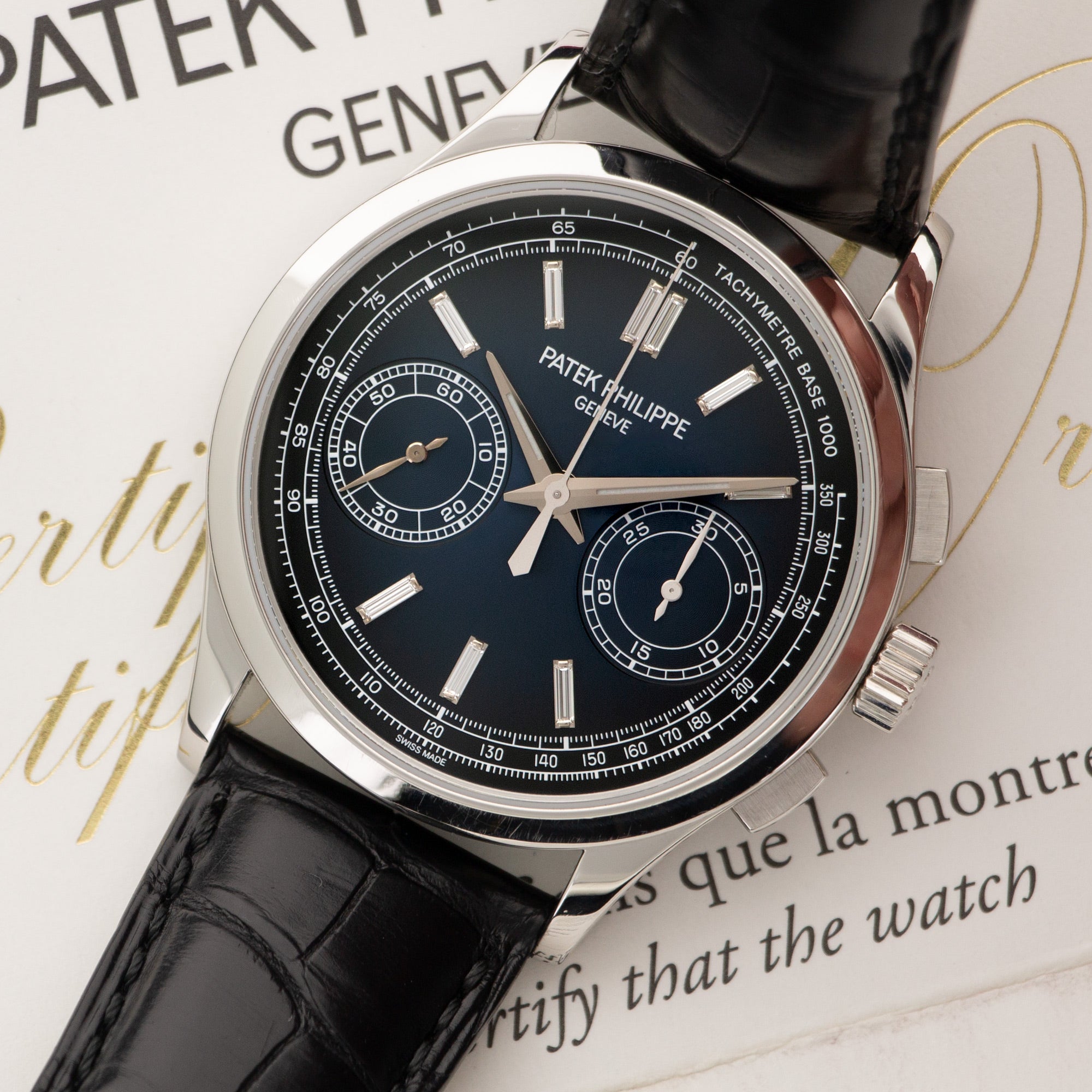 Patek Philippe - Patek Philippe Platinum Chronograph Diamond Watch Ref. 5170 - The Keystone Watches