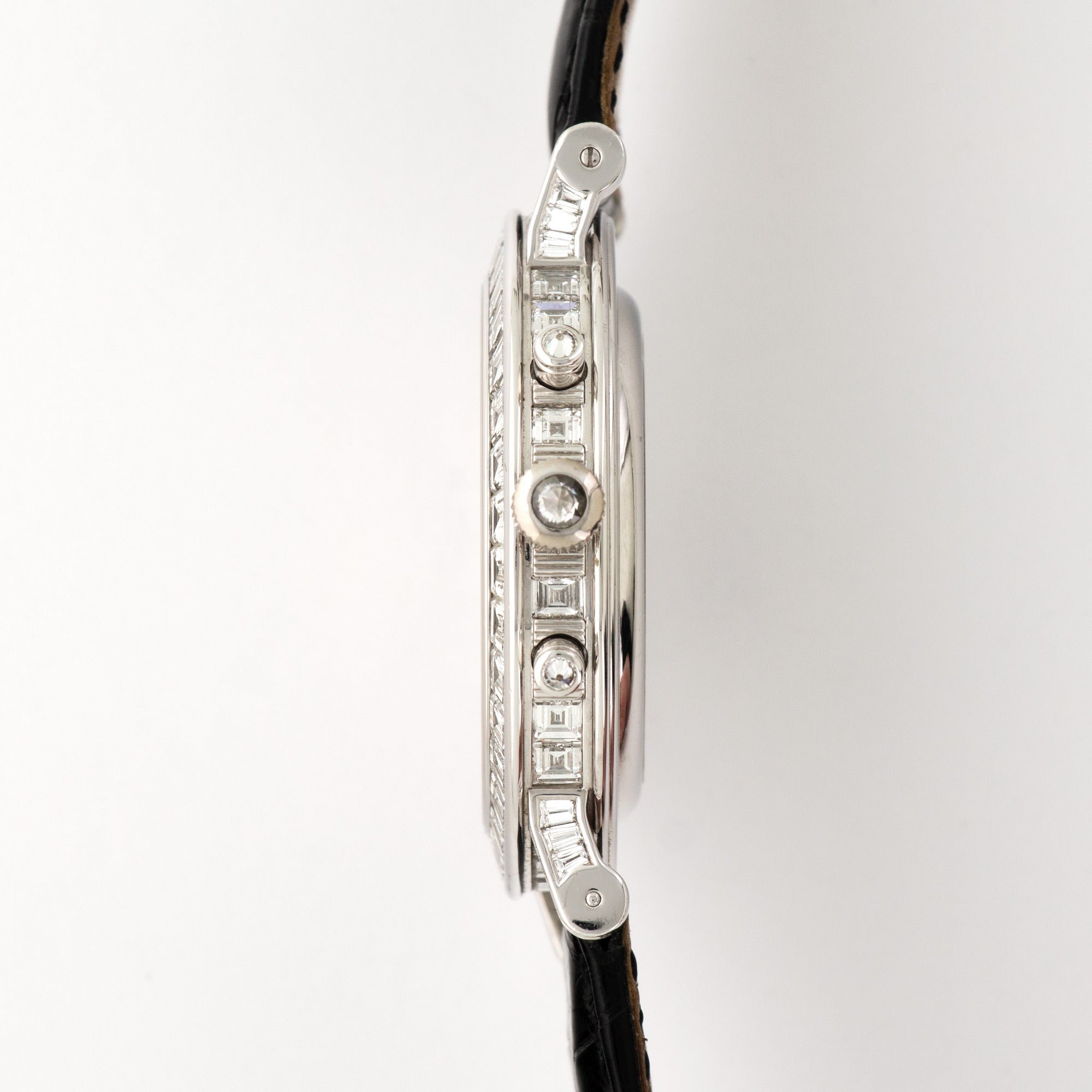 Breguet - Breguet White Gold Chronograph Skeleton Baguette Diamond Watch - The Keystone Watches