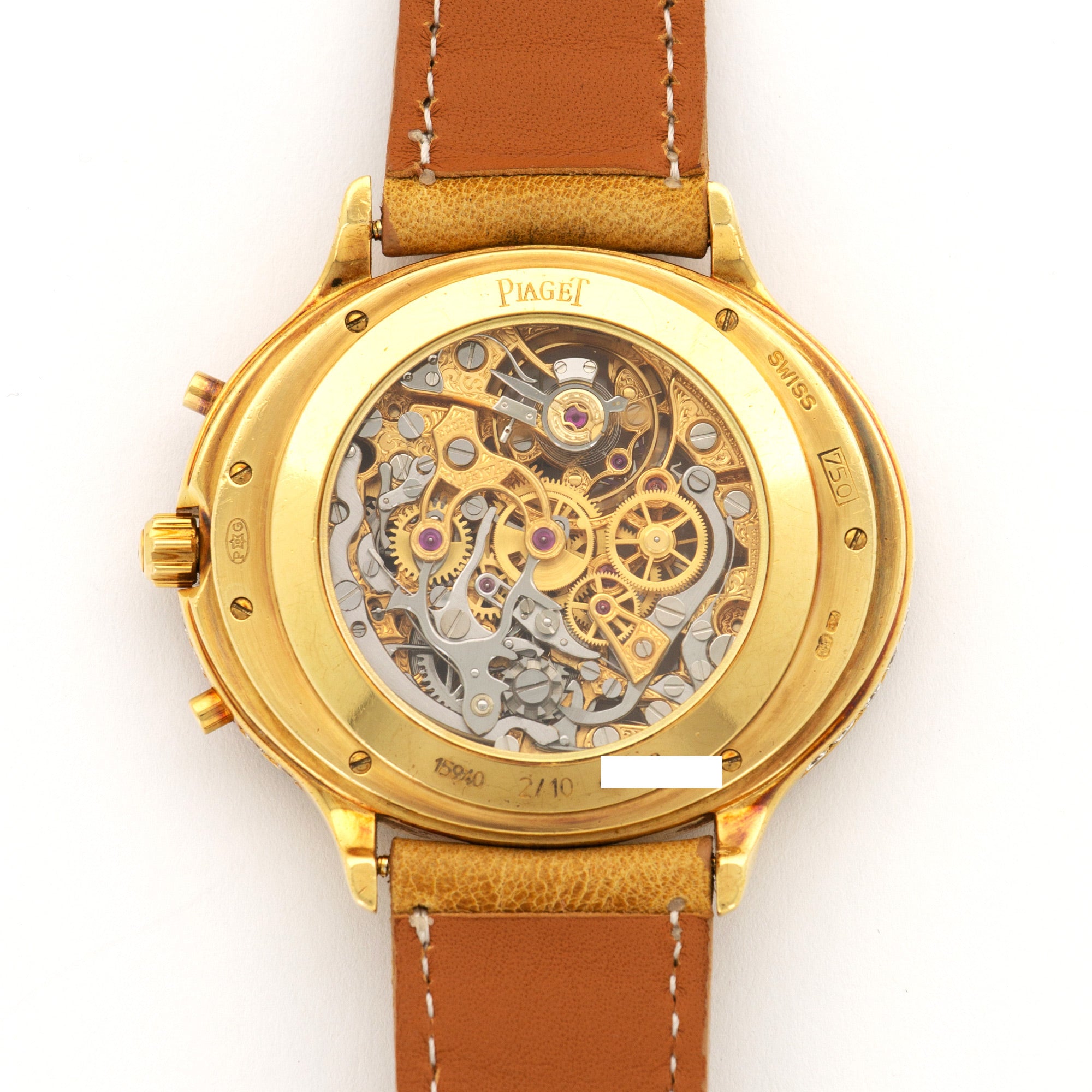Piaget - Piaget Yellow Gold Skeletonized Lapis Lazuli Chronograph Watch - The Keystone Watches