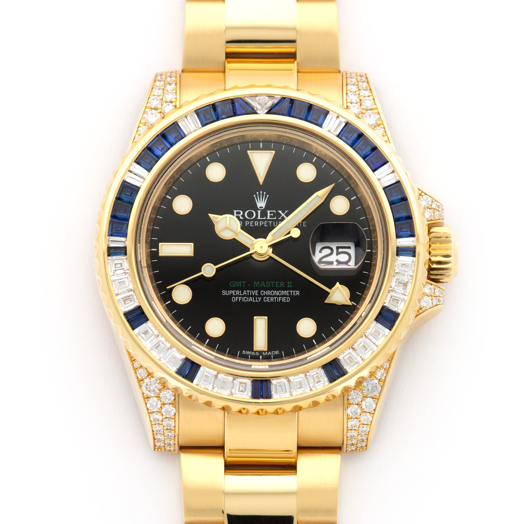 Rolex Yellow Gold GMT-Master II Diamond &amp; Sapphire Watch Ref. 116758
