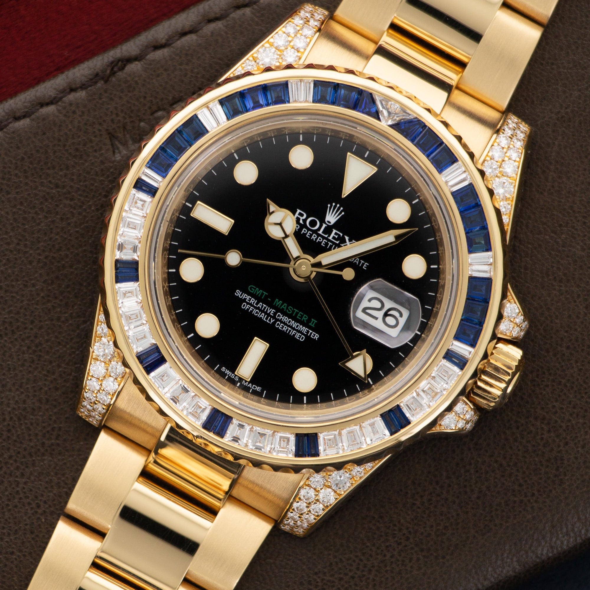 Rolex - Rolex Yellow Gold GMT-Master II Diamond & Sapphire Watch Ref. 116758 - The Keystone Watches