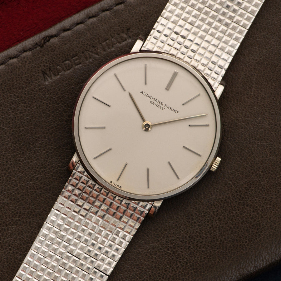 Audemars Piguet White Gold Ultra-Thin Bracelet Watch