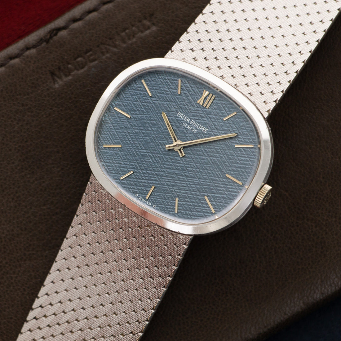 Patek Philippe White Gold Blue Dial Watch Ref. 3545