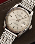 Rolex Steel Datejust Watch Ref. 1603 with Unusual Associated Woven Bracelet
