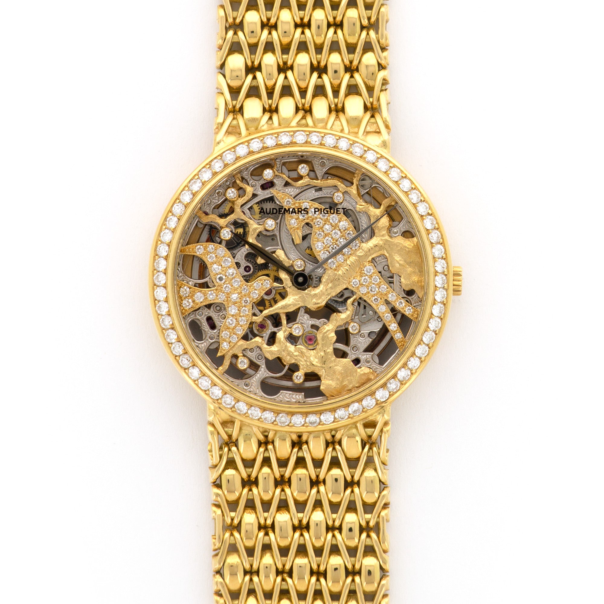Audemars Piguet - Audemars Piguet Yellow Gold Skeletonized Diamond Birds Watch - The Keystone Watches