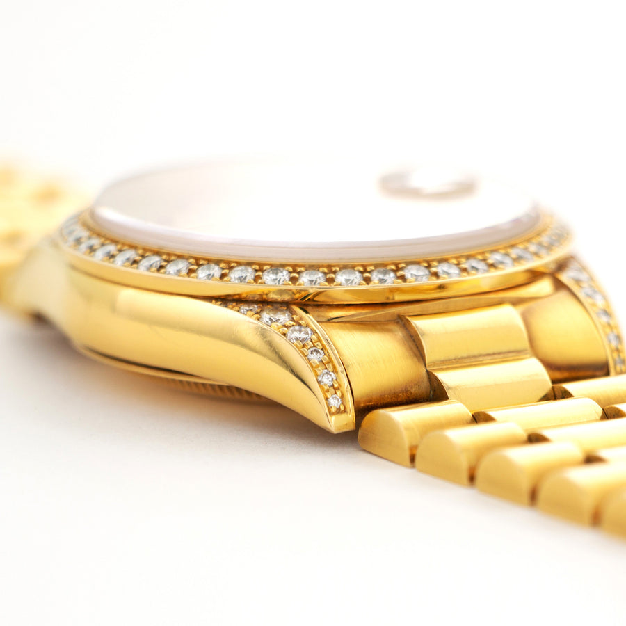 Rolex Yellow Gold Day-Date Diamond Ruby Watch