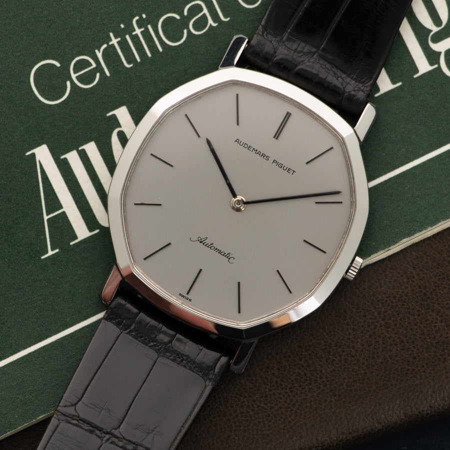 Audemars Piguet Steel Unusual Shape Strap Watch