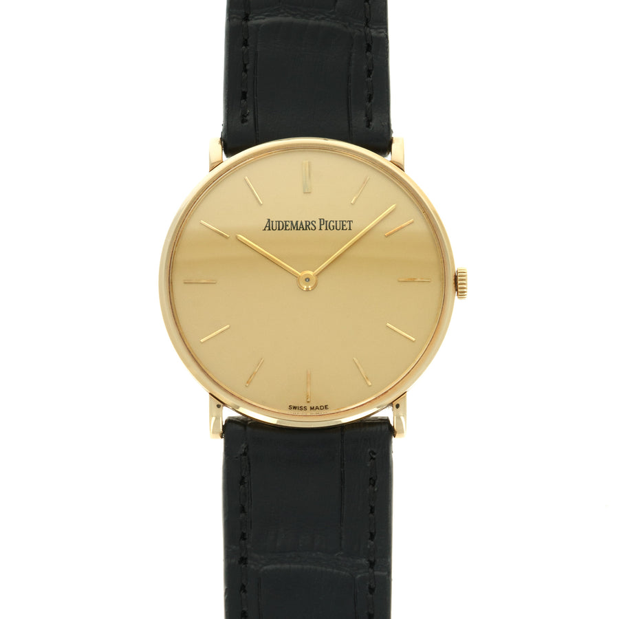 Audemars Piguet Yellow Gold Ultra-Thin Strap Watch