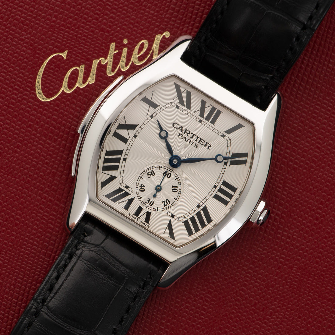 Cartier White Gold Tortue Minute Repeater Watch