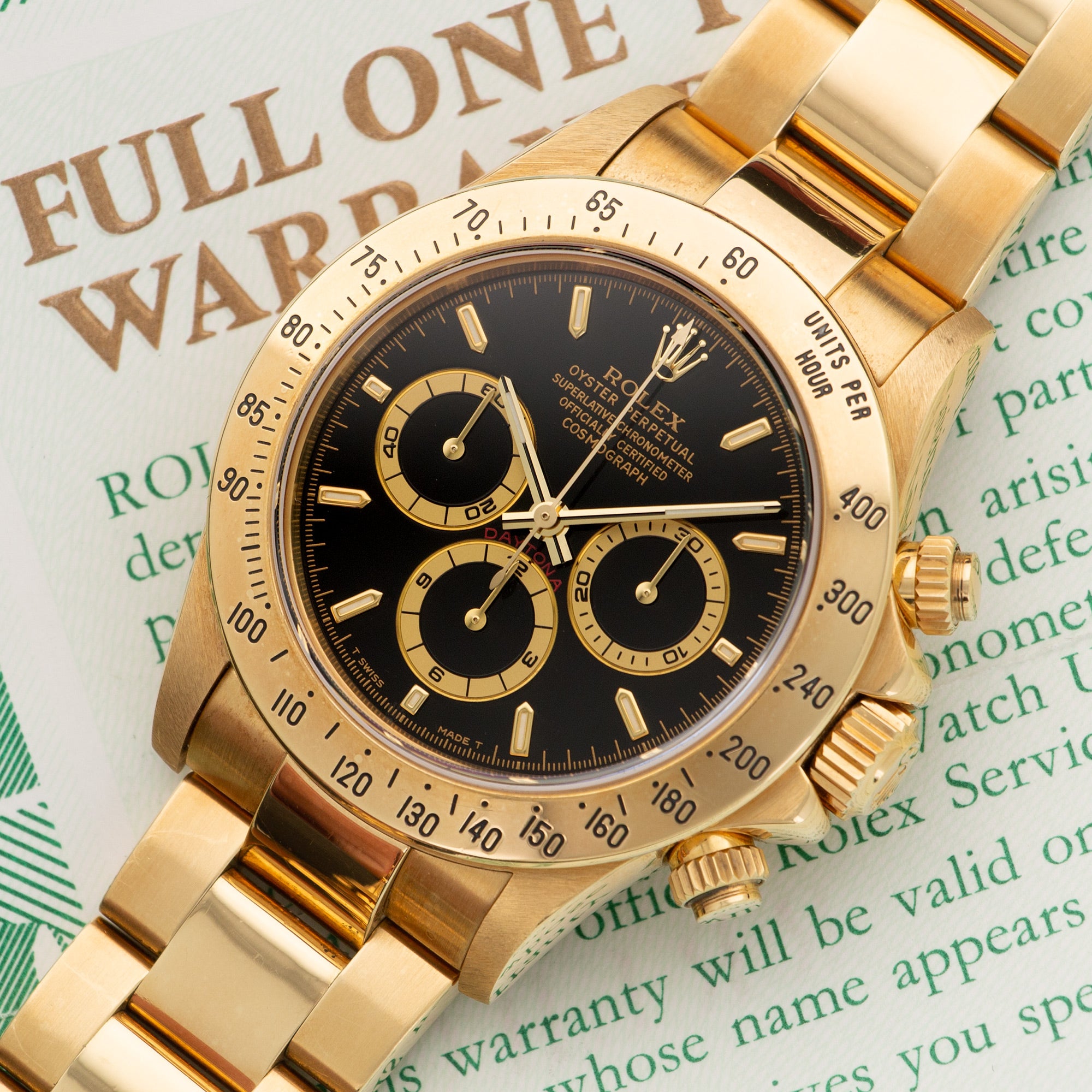 Rolex - Rolex Yellow Gold Cosmograph Daytona Watch Ref. 16528 with Original Box and Papers - The Keystone Watches