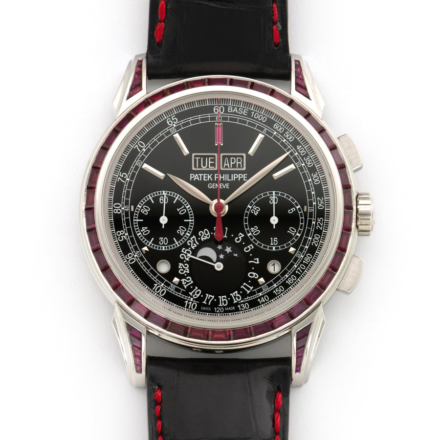 Patek Philippe Platinum Perpetual Calendar Chrono Ruby Watch Ref. 5271
